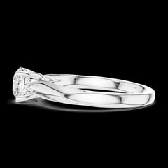 0.65 Ct Round Cut Lab-Grown Diamond & Moissanite Solitaire Ring in 925 Sterling Silver