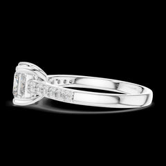 Princess Cut Lab-Grown Diamond & Moissanite Ring in 925 Sterling Silver