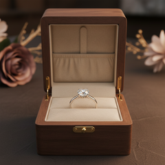 1.50 Ct Round Cut Lab-Grown Diamond & Moissanite Solitaire Ring in 925 Sterling Silver