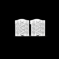 0.30 Ct Round-Cut Lab-Grown Diamond & Moissanite Cluster Stud Earrings