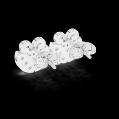 0.30 Ct Round-Cut Lab-Grown Diamond & Moissanite Floral Stud Earrings in 925 Sterling Silver