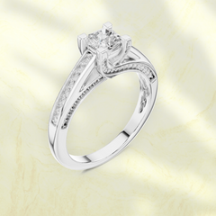 0.92 Ct Lab-Grown Diamond Solitaire Ring in 925 Sterling Silver