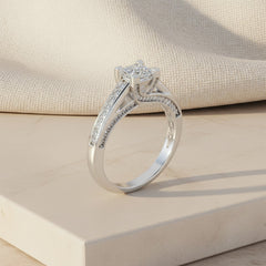 0.92 Ct Lab-Grown Diamond Solitaire Ring in 925 Sterling Silver