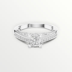0.92 Ct Lab-Grown Diamond Solitaire Ring in 925 Sterling Silver