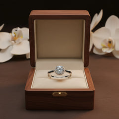 0.83 Ct Round Lab-Grown Diamond Ring in 925 Sterling Silver