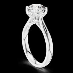 1.50 Ct Round Cut Lab-Grown Diamond & Moissanite Solitaire Ring in 925 Sterling Silver
