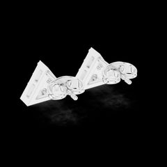 0.42 Ct Round-Cut Lab-Grown Diamond & Moissanite Triangle Stud Earrings