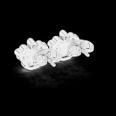 0.28 Ct Round-Cut Lab-Grown Diamond & Moissanite Floral Stud Earrings in 925 Sterling Silver