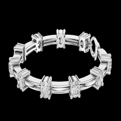 5.6 Ct Diamond Diamond Station Bracelet in 925 Sterling Silver