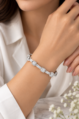 5.6 Ct Diamond Diamond Station Bracelet in 925 Sterling Silver