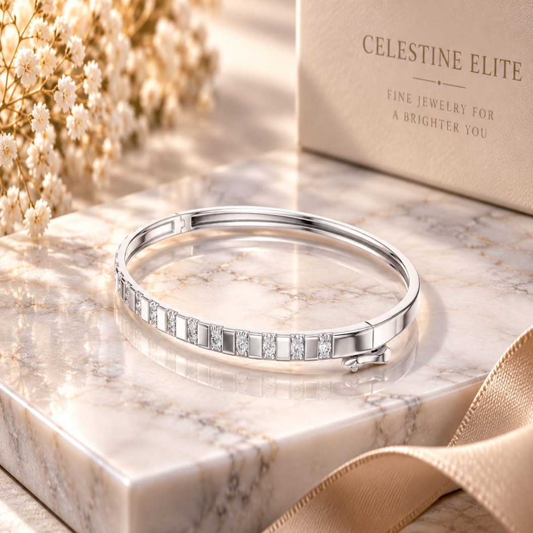 0.51 Ct Diamond Round Diamond Accent Bracelet in 925 Sterling Silver