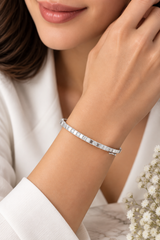 0.51 Ct Diamond Round Diamond Accent Bracelet in 925 Sterling Silver