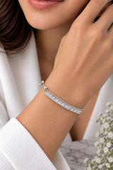 5.94 Ct Diamond Diamond Cord Bracelet in 925 Sterling Silver – GLBR-0068