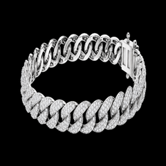 5 Ct Diamond Pave Diamond Link Bracelet in 925 Sterling Silver – GLBR-0116