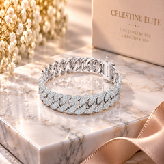 5 Ct Diamond Pave Diamond Link Bracelet in 925 Sterling Silver – GLBR-0116