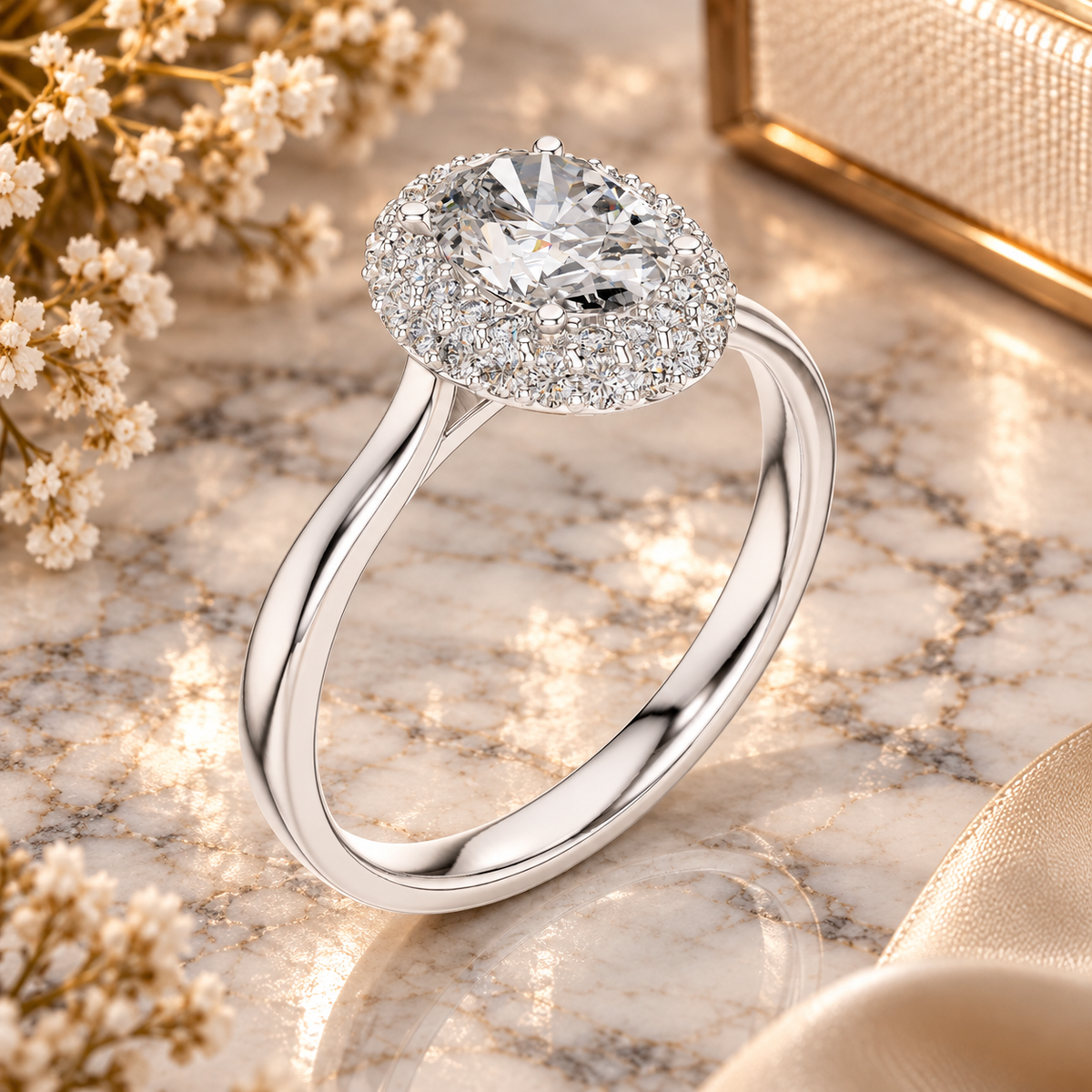 1.381 Ct Ring in 925 Sterling Silver