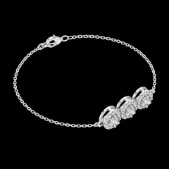 1.29 Ct Diamond Station Bracelet in 925 Sterling Silver – GLBR-0023