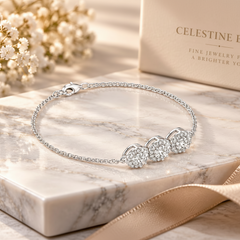 1.29 Ct Diamond Station Bracelet in 925 Sterling Silver – GLBR-0023