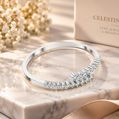 1.96 Ct Graduated Diamond Bracelet in 925 Sterling Silver – GLBR-0025