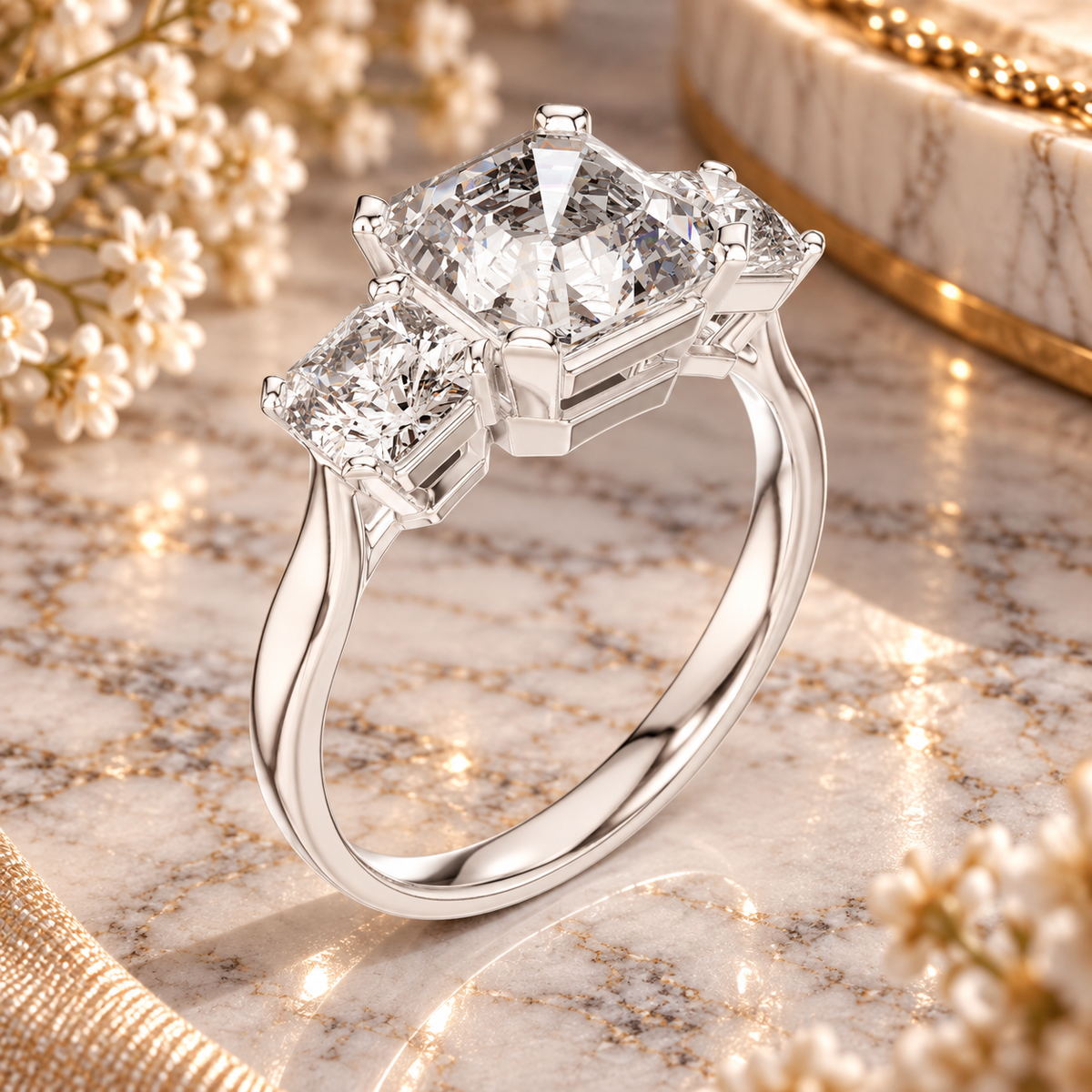4.05 Ct Ring in 925 Sterling Silver