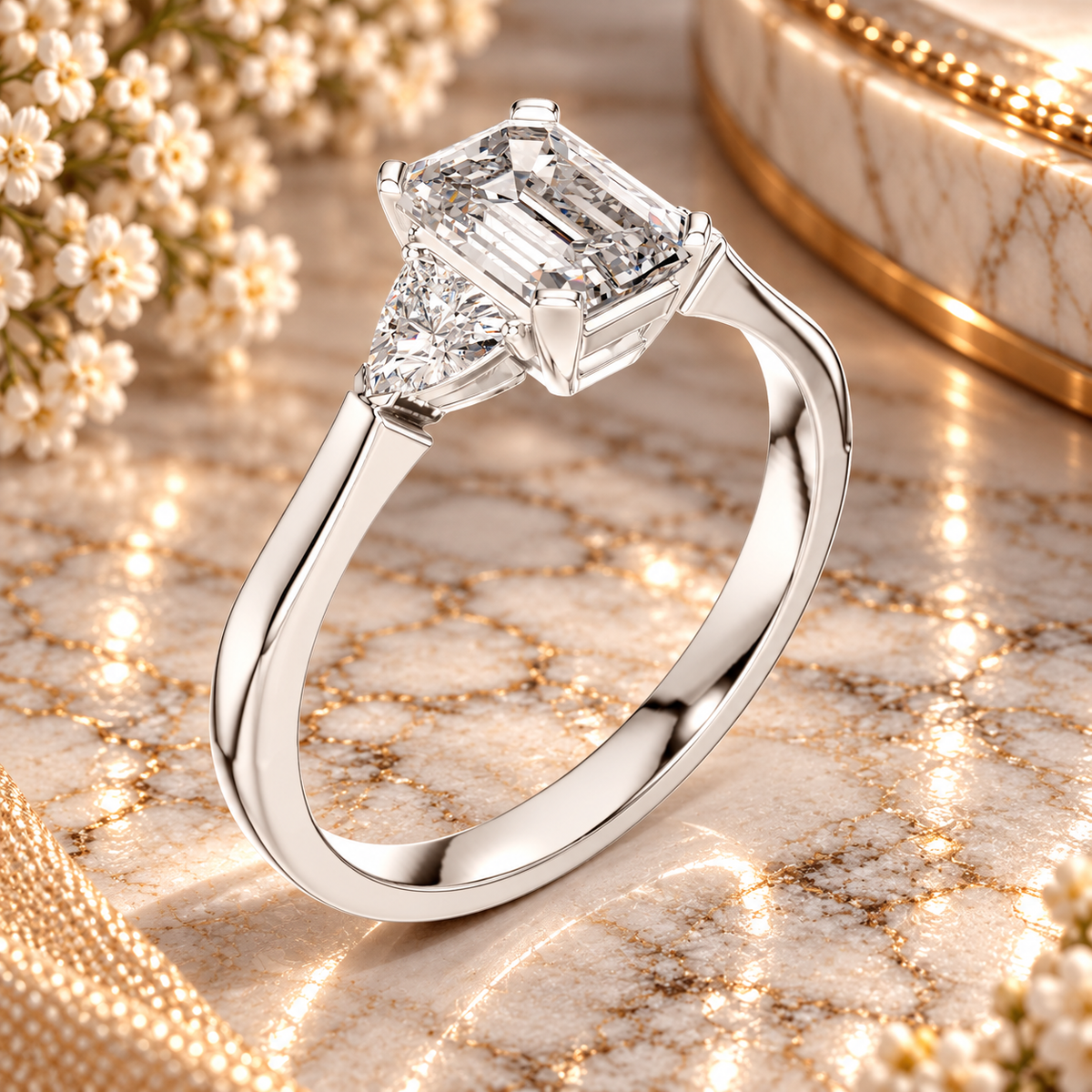 1.30 Ct Ring in 925 Sterling Silver