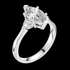 1.30 Ct Ring in 925 Sterling Silver