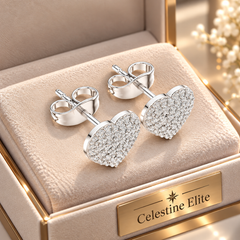 Oval Diamond Pavé Cluster Stud Earrings in Sterling Silver