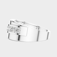 0.88 Ct Lab-Grown Diamond Band Ring in 925 Sterling Silver